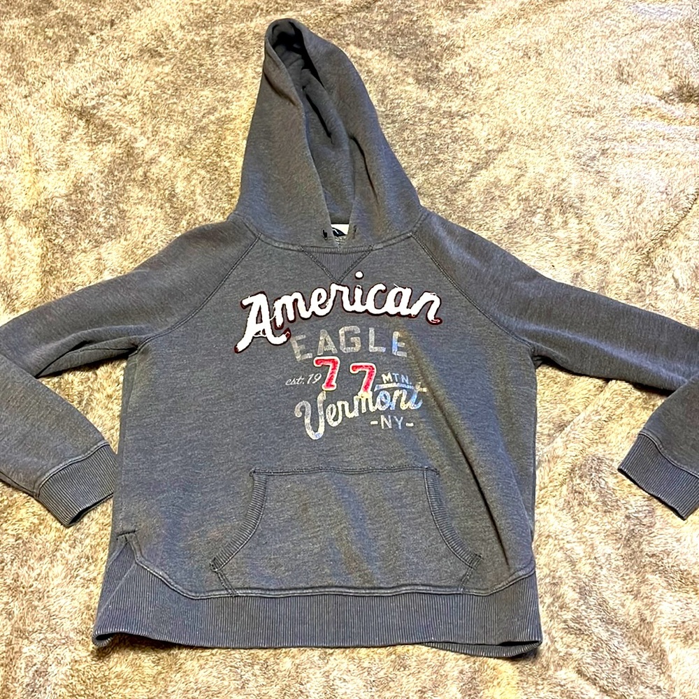 Gray American Eagle womens hoodie size large